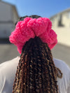 Pink Teddy Bear Adjustable Scrunchie