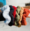Burn Orange Teddy Bear Adjustable Scrunchie