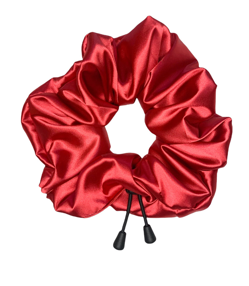 Red Satin Adjustable Scrunchie