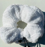 White Teddy Bear Adjustable Scrunchie